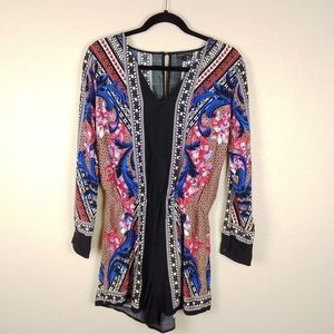 Jealous Tomato Boho V-Neck Romper Size M